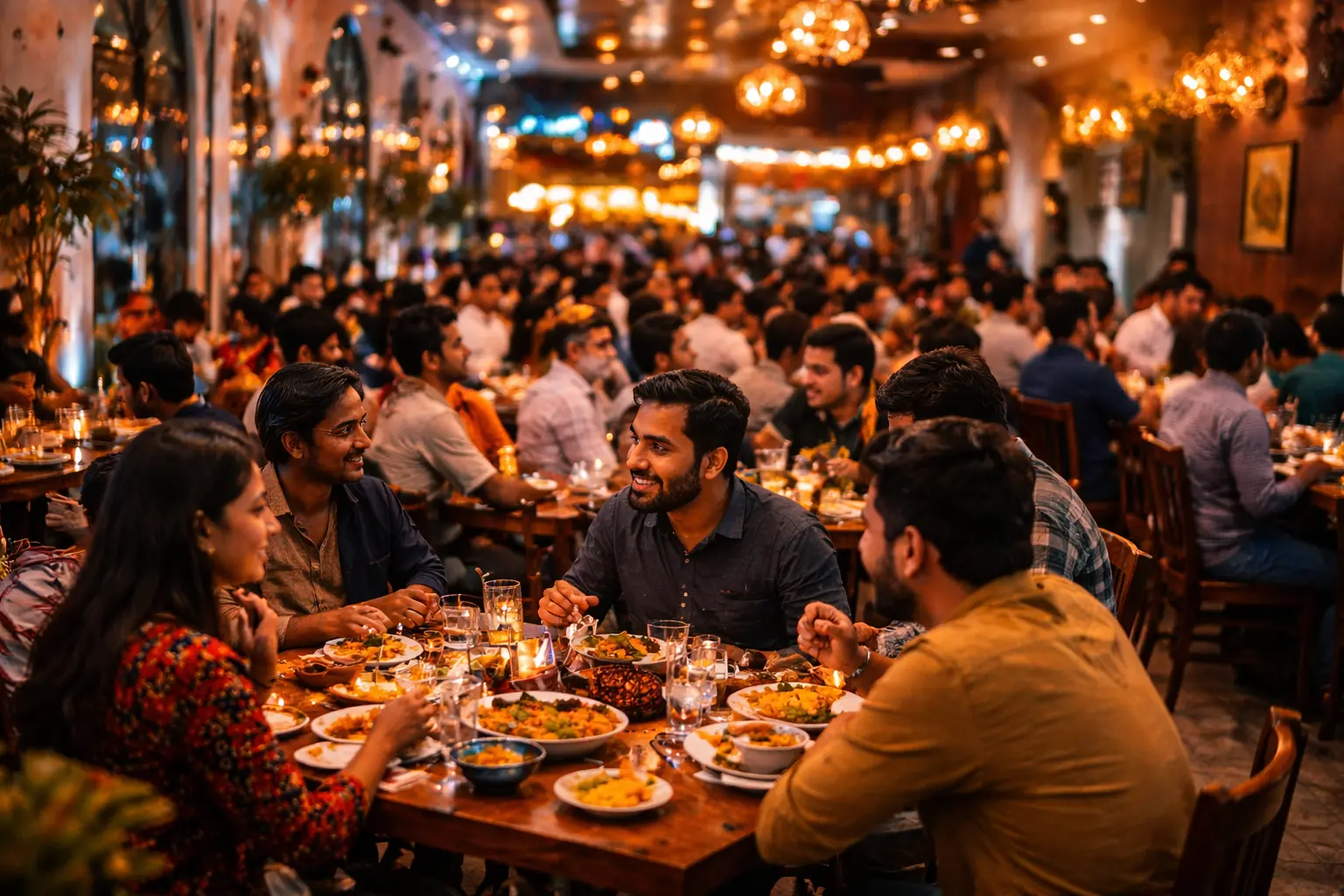 Dining at Indian restaurant Frisco TX